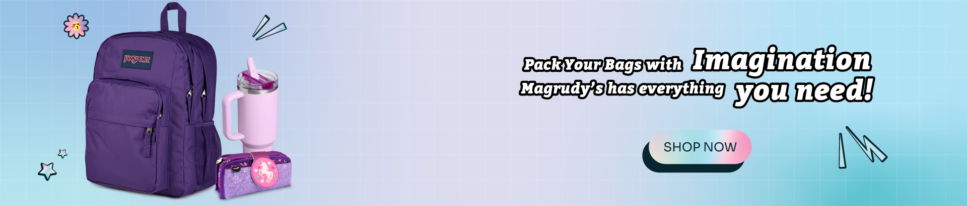 Pack your bags with imagination